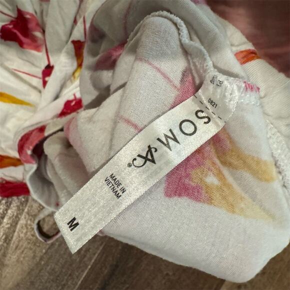 Soma Pajama Set M Abstract Trees Holiday Christmas Long Sleeve Buttery READ - Picture 5 of 7